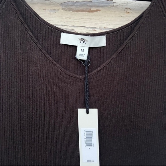 NWT! Banana Republic Chocolate Ganache Brown Sculpted V-Neck Maxi Dress - Picture 11 of 12